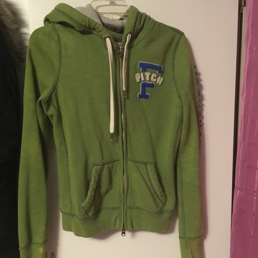 green hoodie